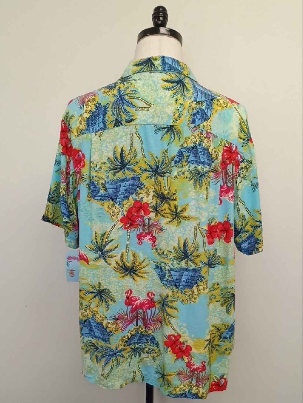George Tropical Floral Hawaiian Camp Shirt Size Large - Picture 4 of 8